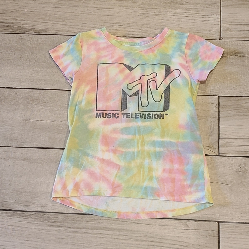 🐣Girls MTV tie dyed Graphic tee🪅🌷 💧 💕 ✨️ 🍎🍋🧁☃️🦋🐯🐠🍬🍿🍕🐬